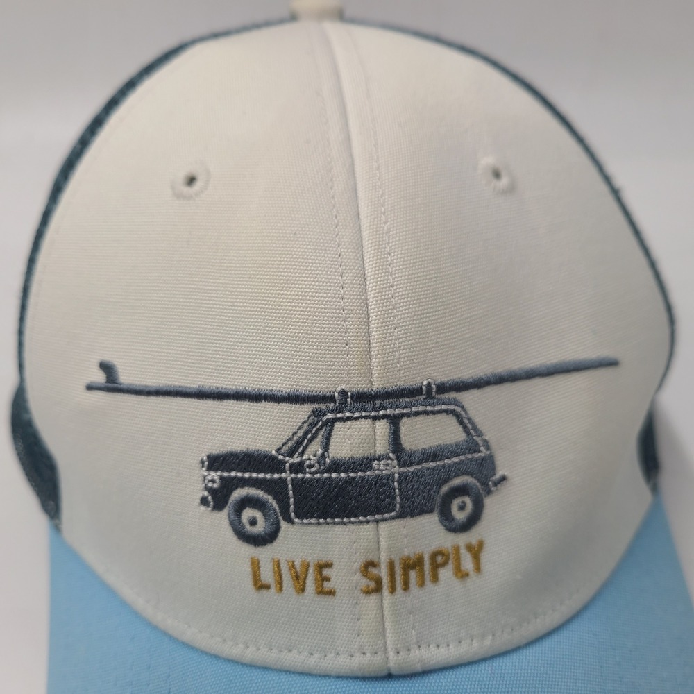 Patagonia Hat Snapback Trucker Mesh Blue White Live Simply Surf Car Logo Men - Picture 4 of 14